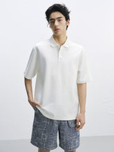 Men's Solid Jacquard Polo Shirt